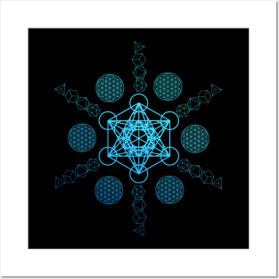 Metatron's Cube Platonic Solids Posters and Art